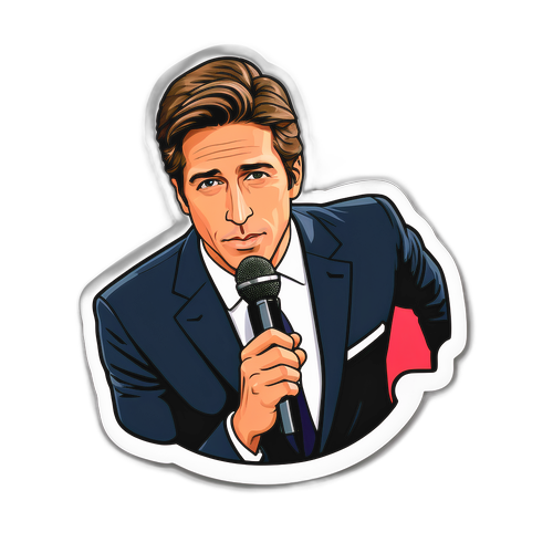 Stylish David Muir News Anchor Sticker