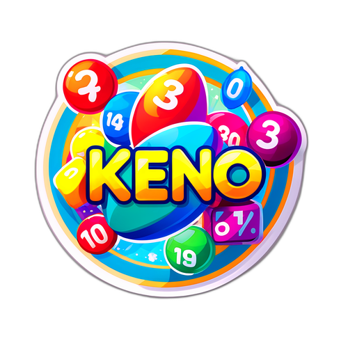 Design de adesivo para o jogo Keno