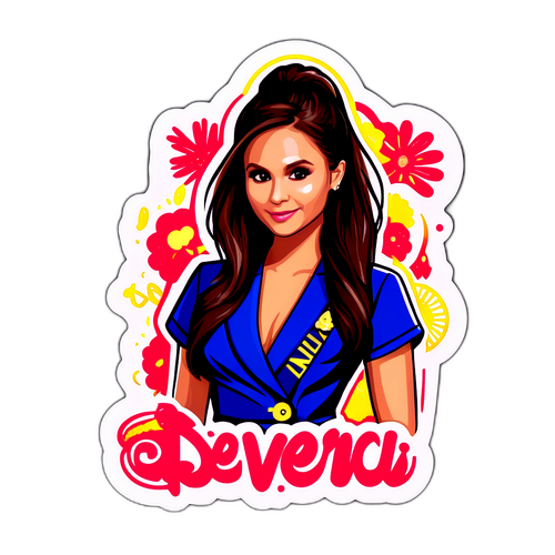 Sticker mit Nina Dobrev in verschiedenen Outfits