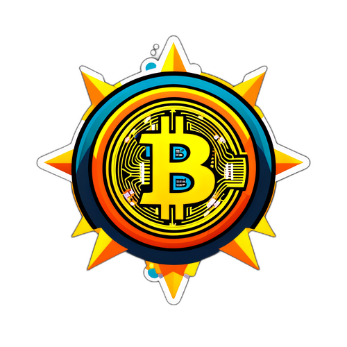 Bitcoin Graf med Økonomiske Symboler