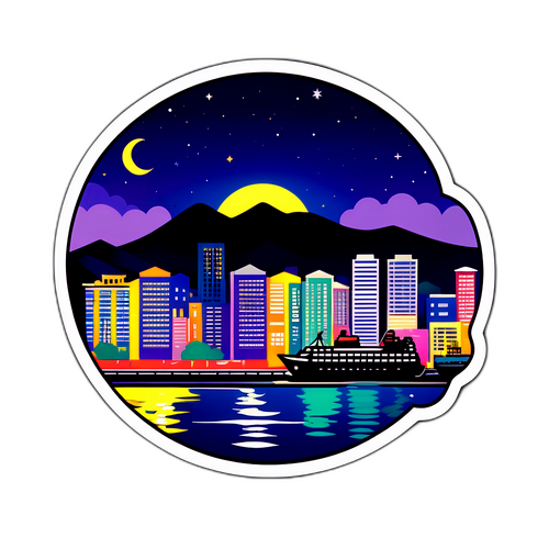 神戸ポートのロマンチックな夜景