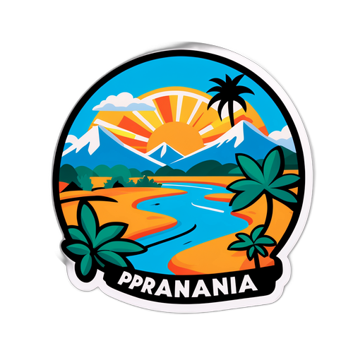 Adesivo com o logo do G1 Paraná e imagens de notícias locais