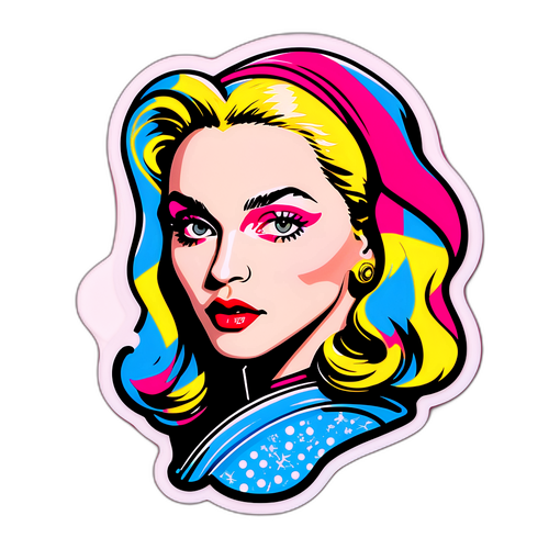 Autocollant Funky de Madonna dans son Style Icône des Années 90
