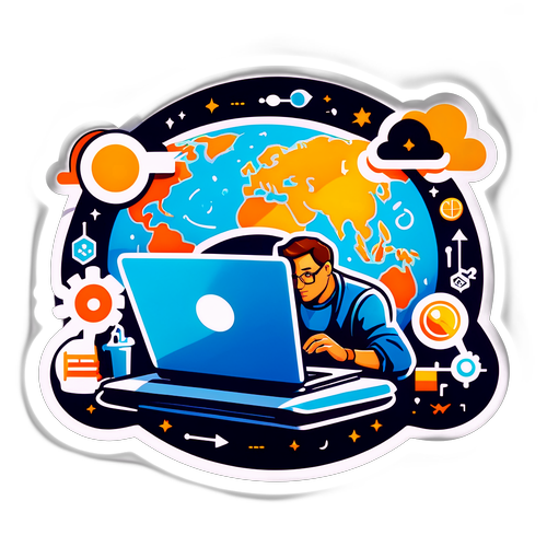 Sticker ni Laurent Freixe sa Paggawa gamit ang Laptop