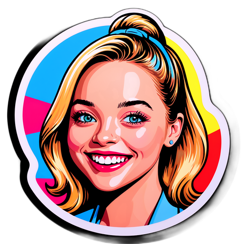 シドニー・スウィーニーのポップアートスタイル笑顔