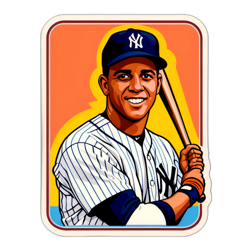Retro Yankee Player Sticker