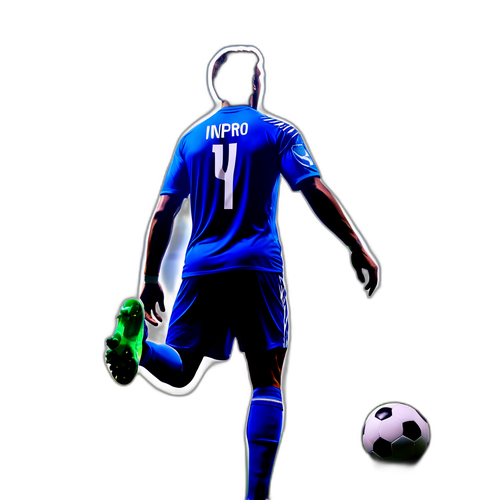 Силует футболіста Дніпра перед ударом з пенальті