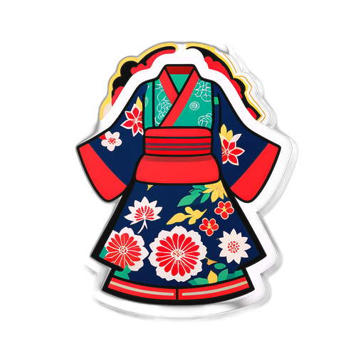 着物のステッカー