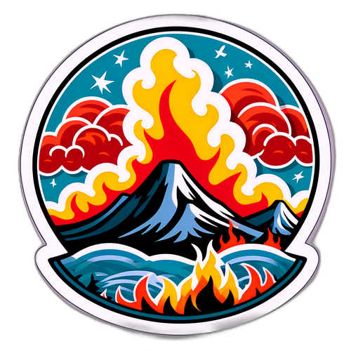 自然灾害提醒贴纸设计