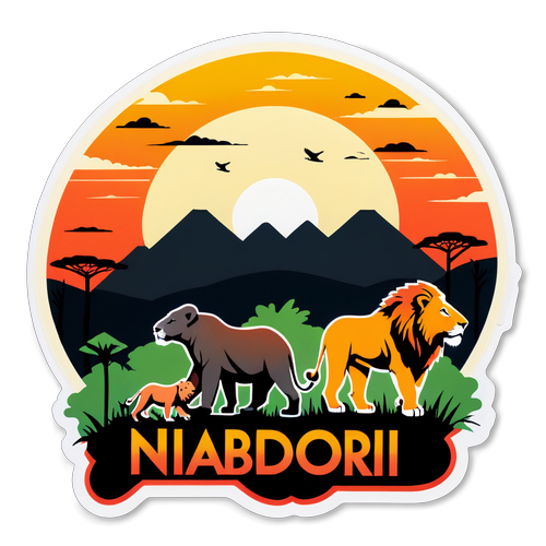 Sticker wa Mandhari ya Nairobi National Park