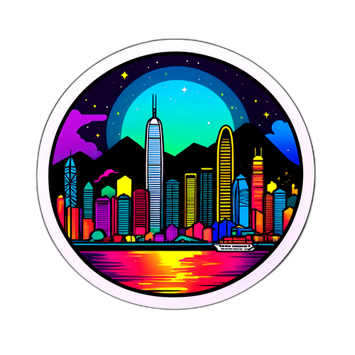 Hongkongin horisontti yöllä