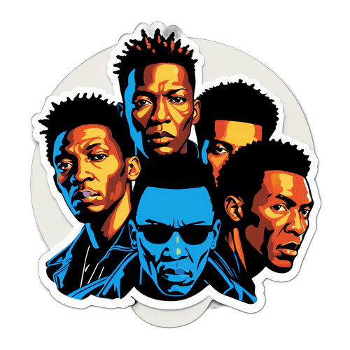 Un autocollant représentant le groupe Massive Attack