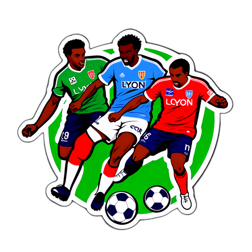 Sticker met het logo van Lyon en Saint-Cyr Collonges