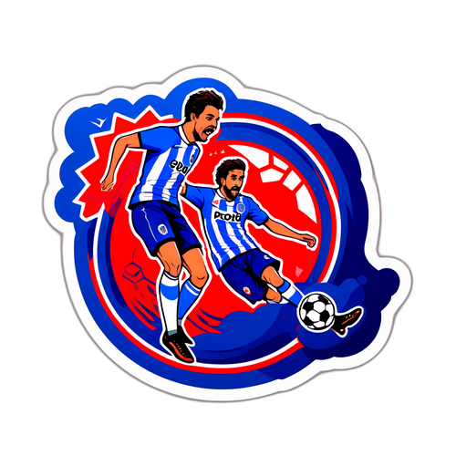 Sticker Momen Menarik Gol dalam Pertandingan Sepak Bola