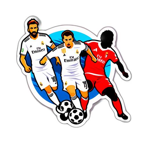 Real Madrid vs Monaco Match Klistermärke
