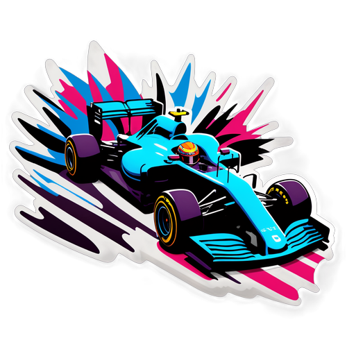 Fartfylld Adrenalinkick! F1-Sticker som Fångar Stadens Energi!