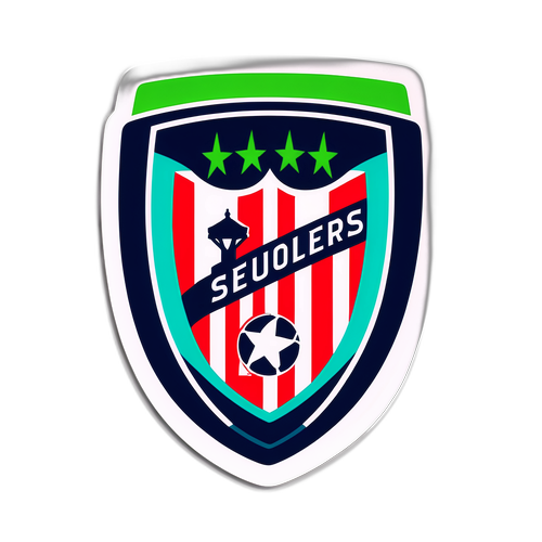 Seattle Sounders ve Atletico Madrid Maçının Temsil Edildiği Çıkartma