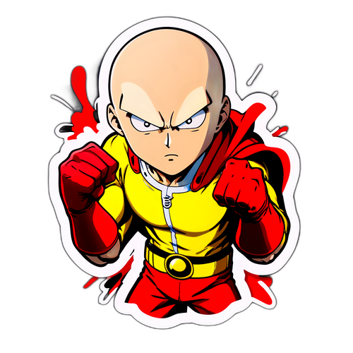 Autocollant inspiré par One Punch Man