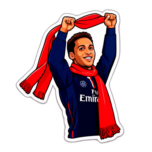 Sticker cu susținător al Paris Saint-Germain