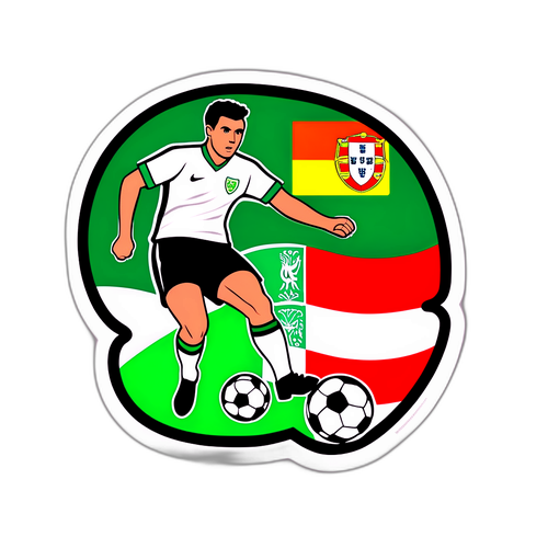 Sticker ng Soccer: Ireland vs Portugal