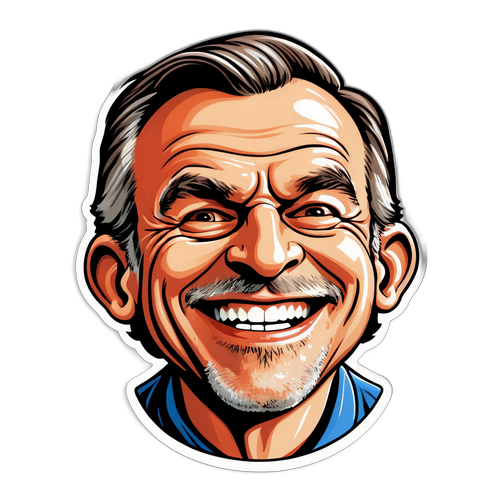 Grappige Karikatuur Sticker van Jan Jaap van der Wal