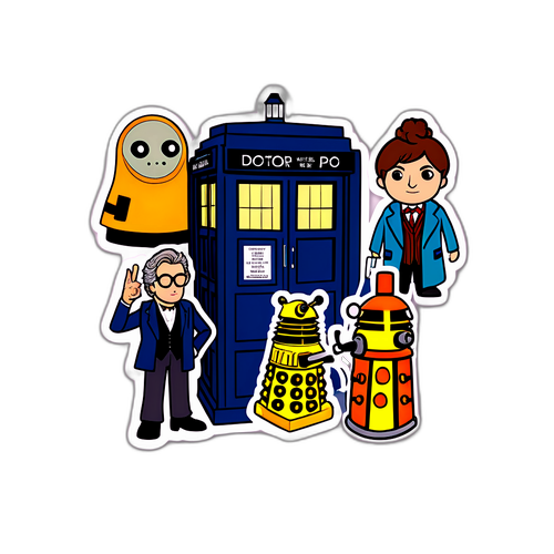 유머러스한 닥터 후 스티커