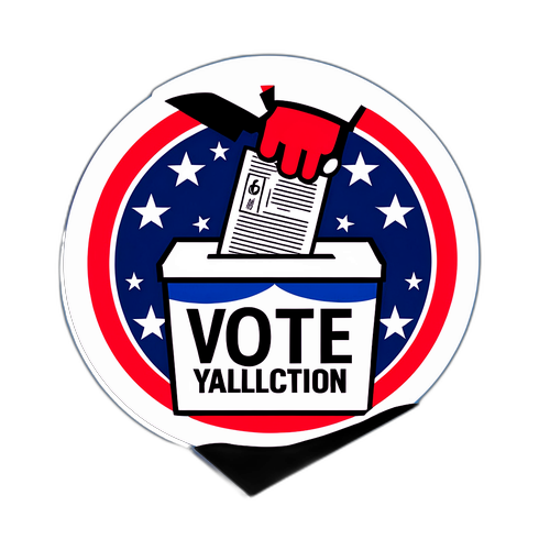 Wahlsticker für die Bürgermeisterwahl von New York