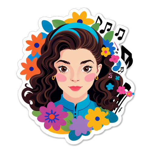 Wesoła naklejka z Lorde