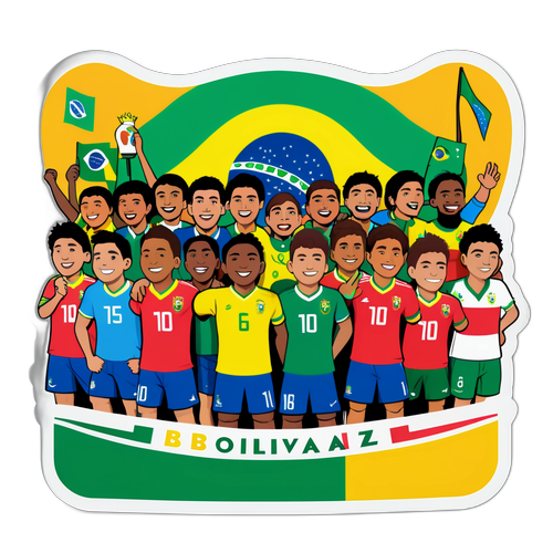 Stiker Pertandingan Bolivia vs Brazil