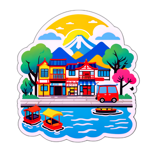 南越谷の街をイメージしたイラスト
