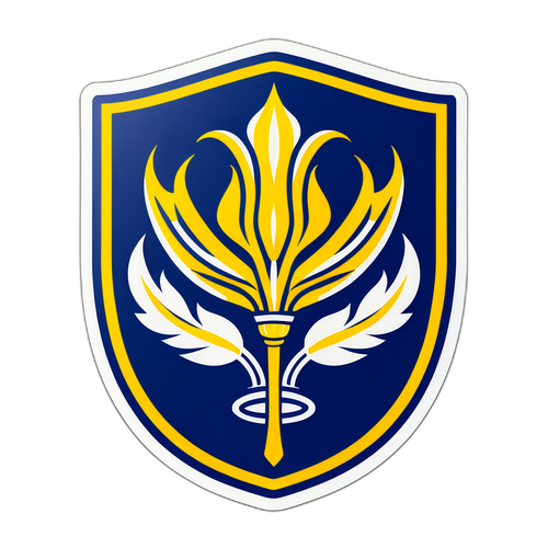 Minimalistische sticker van het Union Saint Gilloise-logo