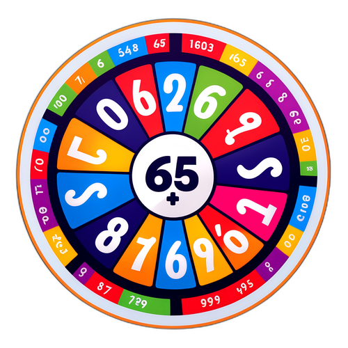 Farbenfrohes Lotto 6 aus 45 Design Aufkleber