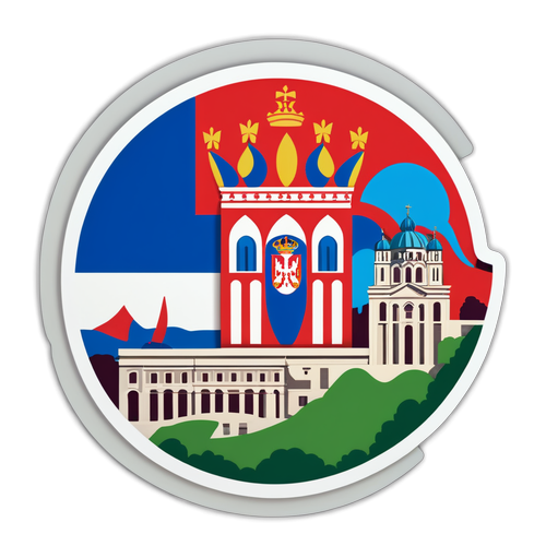 Serbia Støttesticker