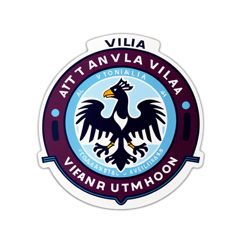 Stylizovaná samolepka s motivem Aston Villa - Tottenham