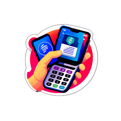 Illustration moderne de paiement par smartphone