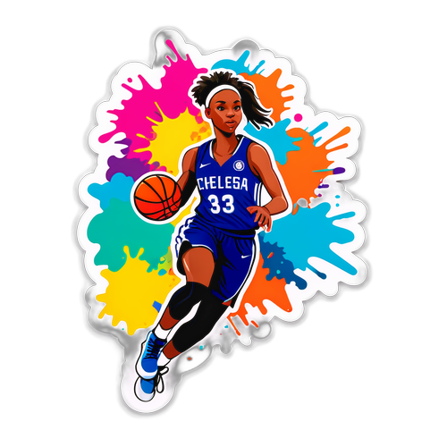 Dynamic Basketball Star Sticker