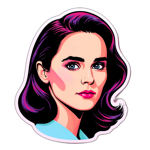 Retro Jennifer Connelly Klistermärke