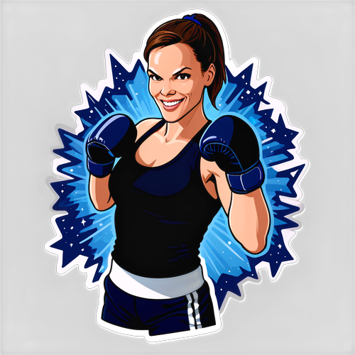 Motivationssticker mit Boxer-Design