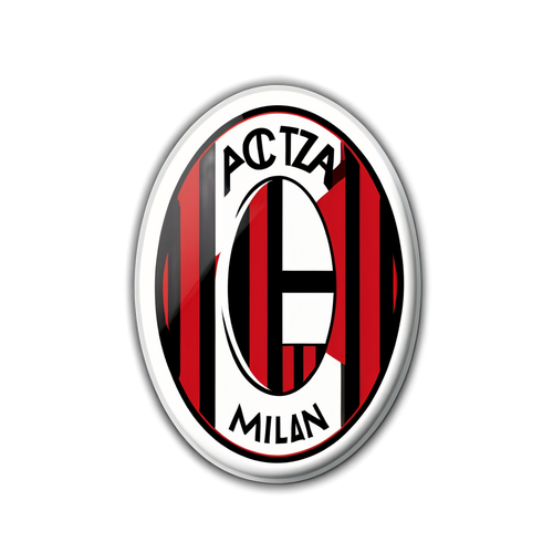 Forza Milan: Minimalist Sticker Celebrating AC Milan's Legacy!