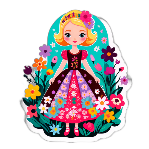 Lilja Ingolfsdottir i blomsterkjole
