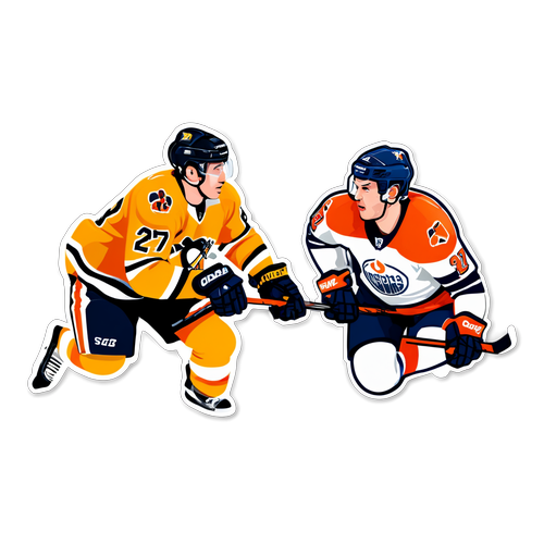 Toimintapaketti tarra: Sidney Crosby ja Connor McDavid vastakkain