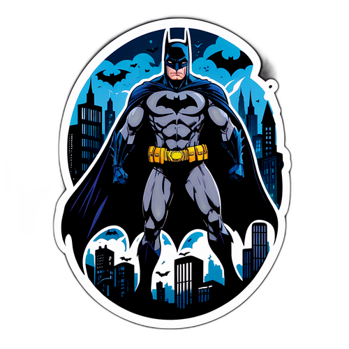 Batman in der dunklen Stadtlandschaft