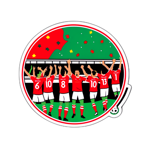 Wrexhams fotbollsmatch med jublande supportrar