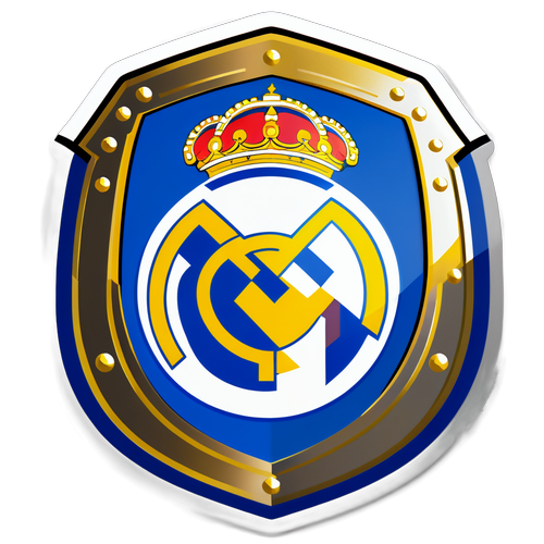 Elegância em Forma: O Escudo do Real Madrid em Arte Minimalista que Você Precisa Ver!