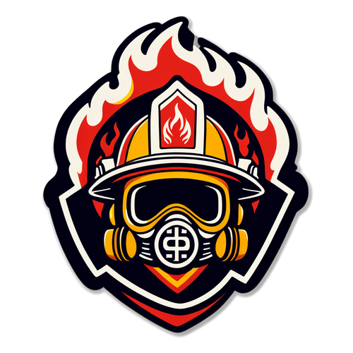 Autocollant inspiré par Station 19 avec une caserne de pompiers