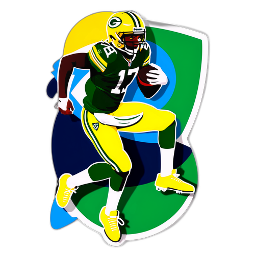 Davante Adams Action Pose Sticker