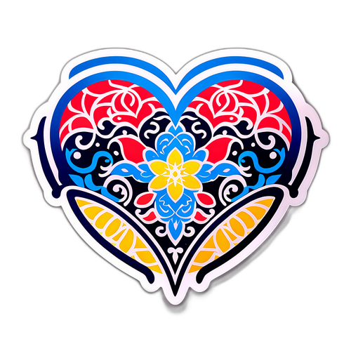 Een sticker die de liefde voor Marokkaanse kunst en traditionele patronen uitdrukt