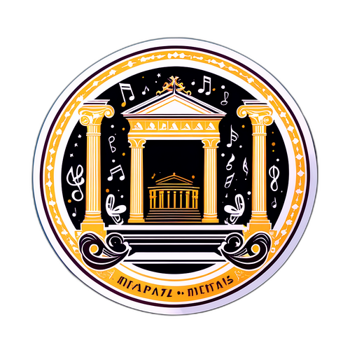 Σχεδίαση Αυτοκόλλητου με Θέατρο και Μουσική στη Νάπολη