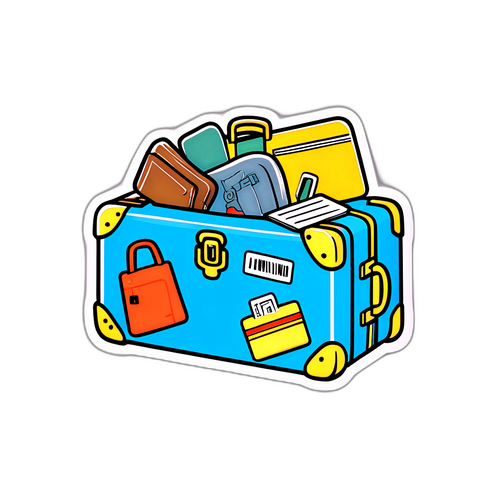 Autocollant humoristique sur les mésaventures de voyage