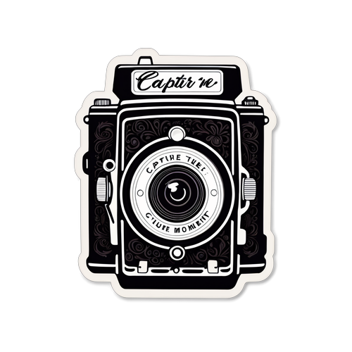 Vintage Camera Capture the Moment Sticker